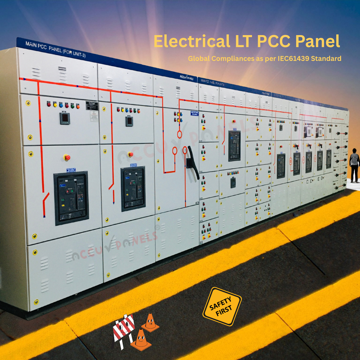 IEC 61439 LT PCC Electrical Panel by Accu-Panels Energy